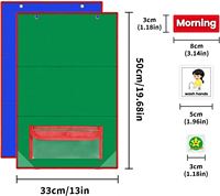 Tabla de Horarios Visual con Dibujos Animados y Logotipo Personalizado para Niños con Autismo, de Tela, para el Hogar, la Escuela o el Aula, Suministro Directo de Fábrica