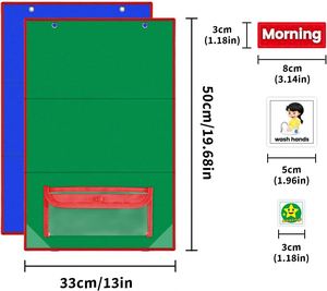 Tabla de Horarios Visual con Dibujos Animados y Logotipo Personalizado para Niños con Autismo, de Tela, para el Hogar, la Escuela o el Aula, Suministro Directo de Fábrica - Product Image 5