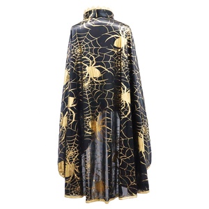 Pafu Halloween Adult Party Costume Halloween Spider Cloak <strong>Gold</strong> Black Spider Web <strong>Cape</strong> for Cosplay