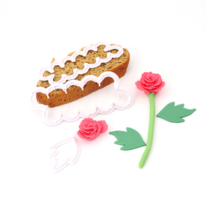 3pcs <span class=keywords><strong>Pivoine</strong></span> Simulation Biscuit Die Eco-Friendly Plastic Sugar Turning Die pour DIY Cake Direct Factory Sale Cookie Cutters - Product Image 2