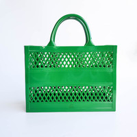 Fournisseur chinois Nouveau sac à main en plastique PVC pour filles Sac à main en gelée de style rétro Sac de plage mignon