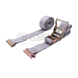 Cor de catraca de amarração logística tipo promoção 2'' x 20' com pontas de trilha em E cor cinza - Product Image 2