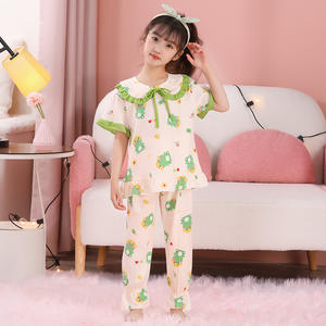 Pijamas de Verano para Niñas, Estampado Animal, Transpirables, Manga Corta, Poliéster/Algodón, 13 Colores, Tallas 10-20 - Product Image 5