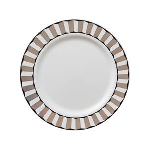 Plato de comida para tarta de <span class=keywords><strong>boda</strong></span> Chapado en plata personalizado barato al por mayor plato de plástico desechable ecológico para fiestas y campings - Product Image 1