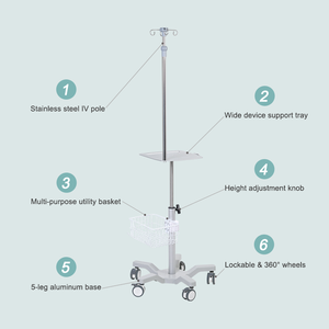 Weiye Multifunctionele Iv-Pool Verpleegwagen Mobiel Ziekenhuis Meerkanaals Infusiepomp <span class=keywords><strong>Trolley</strong></span> Medische Kar - Product Image 3