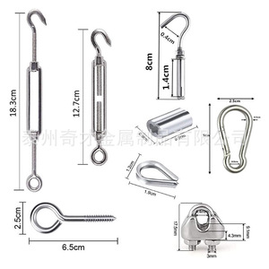 Stainless Steel Wire Rope Kit 165 Ft Vinyl Coated With <b>Hooks</b> And Hardware For <b>Car</b> Roof Rack Installation - Product Image 4