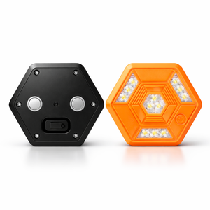 Luz de Advertencia Magnética Portátil de Emergencia, Luz Intermitente Amarilla Recargable, Lámpara de Seguridad Vial para Reparación de Automóviles y Camiones - Product Image 1