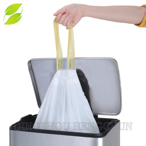 Sac poubelle blanc jetable à cordon en rouleau de haute qualité, prix usine HC, pour les déchets ménagers - Product Image 5