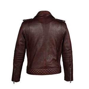 Veste en cuir mince de haute qualité pour hommes Nouveau design Veste d'hiver de couleur unie en tissu de toile Style High Street - Product Image 5