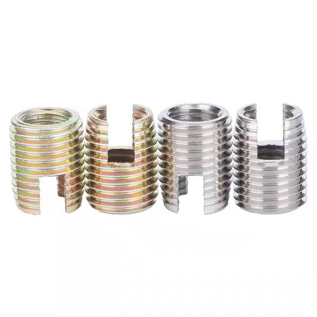 303/304/316 Carbon Steel Colored Zinc Self Locking and Flanged Threaded Screw Inserts