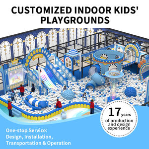 Aire de jeux intérieure sur le thème de l'océan avec piscine à balles, toboggan et piste de course pour enfants, centre de divertissement scolaire - Product Image 4