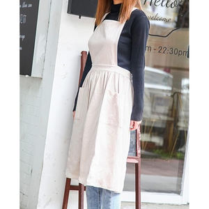 8283 qualité supérieure Style <span class=keywords><strong>japonais</strong></span> coton <span class=keywords><strong>lin</strong></span> croix dos <span class=keywords><strong>tablier</strong></span> avec 2 poches pour la cuisine jardinage femmes coton <span class=keywords><strong>lin</strong></span> <span class=keywords><strong>tablier</strong></span> - Product Image 6