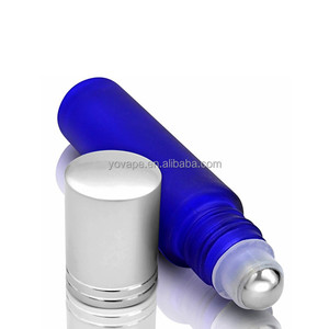 5ml <span class=keywords><strong>10</strong></span> <span class=keywords><strong>ml</strong></span> <span class=keywords><strong>10</strong></span> <span class=keywords><strong>ml</strong></span> Frosted tinh dầu mực nước hoa cuộn trên massage dầu thủy tinh màu xanh hải quân Lăn chai với lót bạc cap - Product Image 4