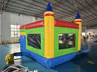 Château Gonflable en PVC pour Enfants, Combo Toboggan et Structure Rebondissante 5x5m, Capacité 1000kg, Thème Fantastique & Science-Fiction pour Usage Domestique
