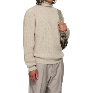 Suéter Personalizado con Logotipo para Hombre, Suéter Informal con Patrón Jacquard, Prenda de Punto, Cuello Alto, Holgado, de Gran Tamaño, para Invierno - Product Image 2