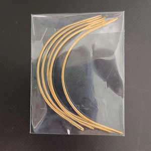 Altın C tipi saç dokuma İğneler kavisli peruk yapımı iğne el dikiş İğneleri - Product Image 2