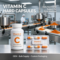 Capsules de vitamine C en gélules dures, marque privée OEM, formule personnalisée, complément alimentaire en gros