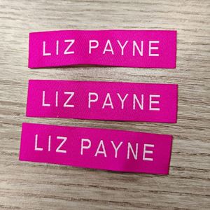 Wholesale <b>Cheap</b> High Quality 25*55cm Woven Label Washable End Fold Custom Damask Garment Cloth Woven Label for Shoes - Product Image 2