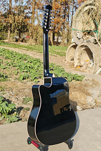 Guitares électro-acoustiques à 12 cordes de couleur noire brillante fabriquées à la main par l'usine de la <span class=keywords><strong>marque</strong></span> Aiersi avec micro 7545 - Product Image 3