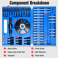 Kit de 48 outils universels en acier allié à haute teneur en carbone pour le démontage de poulie de vilebrequin et de poulie de courroie de distribution pour Buick Opel Regal Lacrosse GL8