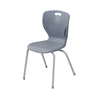 Chaise d'école empilable à quatre pieds et assise en plastique - Chaise pour étudiants