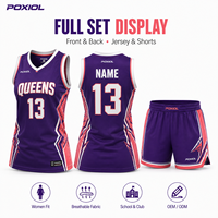 Conjunto de Uniforme de Baloncesto Unisex Personalizado, Camiseta y Pantalones Cortos Sublimados, Kit Personalizado para Equipos, Clubes, Escuelas, Universidades, Ligas del Reino Unido, 100% Personalizado
