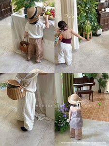 <span class=keywords><strong>Pantaloni</strong></span> a gamba dritta traspiranti di alta qualità stile estivo Casual versatili in tinta unita stile ragazze all'ingrosso - Product Image 6