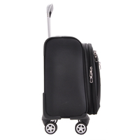 Valise cabine souple 16 pouces en nylon avec quatre roues pivotantes, compartiments multiples et compartiment pour ordinateur portable