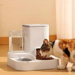 Gravidade automática Non-Slip 2 em 1 Pet Food Water Dispenser Elegante Plastic Dog & <span class=keywords><strong>Cat</strong></span> Alimentação Beber Tigelas Fabricante direto - Product Image 2