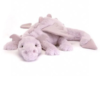 Jeilly Catts – jouets en peluche Dragon de neige violet, blanc et rose, poupées dinosaures en peluche, cadeau d'anniversaire
