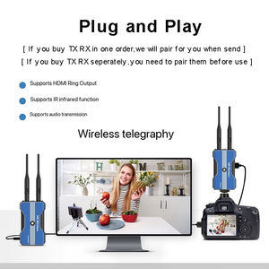Trasmettitore e Ricevitore Video <span class=keywords><strong>Wireless</strong></span> 1080P 500M, 1TX 4RX, Supporta DVD, Fotocamera, Laptop, PC, TV e <span class=keywords><strong>Monitor</strong></span> - Product Image 4