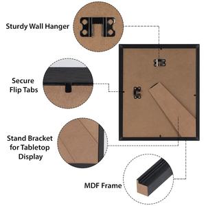 Ensemble de cadres de diplôme haut de gamme en acajou 8,5x11, <span class=keywords><strong>porte</strong></span>-certificat à texture bois raffinée avec languettes à ouverture facile pour un chargement rapide - Product Image 3