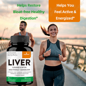 エーゲルウェル肝臓デトックスカプセル クレンズカプセルフォーミュラは、ミルクシスルとタンポポ根で健康な肝臓機能をサポートします - Product Image 4