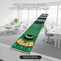 Tapis de golf Jackson, mini tapis d'entraînement intérieur en plastique vert avec grip en caoutchouc pour la pratique du putting au bureau