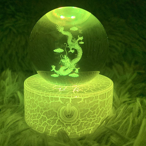 Maravillosas bases de lámparas de bola de cristal recargables de ABS con control táctil regulable, luces nocturnas para decoración de exhibiciones de acrílico - Product Image 6