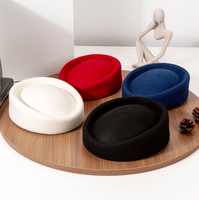 A239 Sombrero Fedora 100% Lana para Mujer, Sombrero Pillbox para Viajes al Aire Libre, Ocasiones Formales, Boina