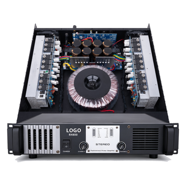 H Class Power Amplifier, 800W High-power Pure Copper Transformer, 2 Channels High-quality Power Amplifier Audio Equipment.