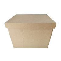 Petits Fichiers Ondulés Personnalisés Banquier Carton Boîte d'Archive Stockage de Papier Classement Boîte Marron pour Documents Déménagement avec Couvercle et Poignées