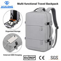 Sac à dos minimaliste Oxford imperméable avec port USB, idéal pour les voyages d'affaires, résistant à l'eau, multi-compartiments, pour le bureau et le travail
