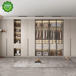 <span class=keywords><strong>Armadio</strong></span> Guardaroba Autoportante di Alta Qualità Senza Formaldeide, Guardaroba Personalizzato in Acciaio Inossidabile 304 per Camera da Letto - Product Image 2