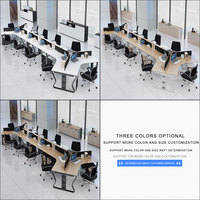 Bureau modulaire moderne personnalisé à 120 degrés Poste de travail en V avec tables et chaises de bureau extensibles et durables
