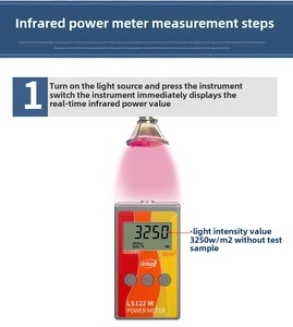 Chất lượng cao ls122 hồng ngoại năng lượng mặt trời <span class=keywords><strong>irr</strong></span> Tester 220V 1 năm bảo hành cho cửa sổ xe màu phim phân tích - Product Image 2