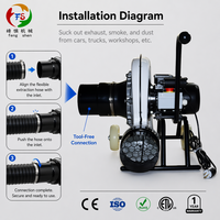 Extracteur industriel portable CE ISO pour fumée et poussière d'échappement de voitures, camions, ateliers, services de réparation automobile, garantie personnalisée