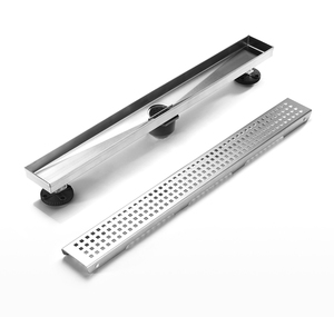 Drenaje de Piso Lineal Largo de Acero Inoxidable 304, Estilo Americano, Personalizable, Antiolor, de Gran Flujo, para Baño y Hotel - Product Image 5
