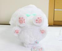 Poupée en peluche chiot rose de 8 pouces avec de grands yeux jouets en peluche courts apaisants PP coton rempli pour les filles