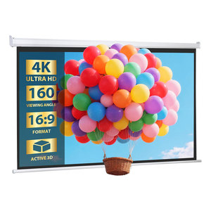 60 70 80 84 96 pulgadas 1:1 Pantalla de proyector manual extraíble para cine en casa - Product Image 1