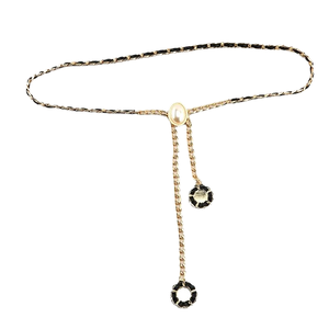 Cinturón de Cadena Metálica al por Mayor para Mujer, Directo de Fábrica, con Hebilla Decorativa de Ola, Flor y Perlas, Cadena de Cintura, Cinturón de Moda para Dama, Suministro OEM ODM - Product Image 1