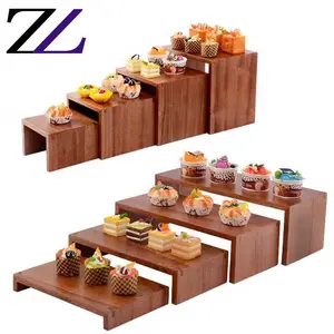 יפני מסעדה חתונה קישוט קינוח עוגת מדף תצוגת עץ שולחן גבוהה תה קומות/עץ לחם rack תצוגת stand