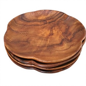 Bol à salade en bois d'acacia personnalisable de haute qualité, poli, écologique, sculpté style vintage, sûr pour les aliments, pour la restauration, les fêtes et la maison BS - Product Image 6