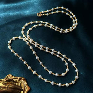 Collar de Perlas de Agua Dulce con Cabeza de Vaca de Plata Pura S925 de Lujo Ligero para Mujer, Cadena de Clavícula con Colgante de Cuerno de Vaca - Product Image 1